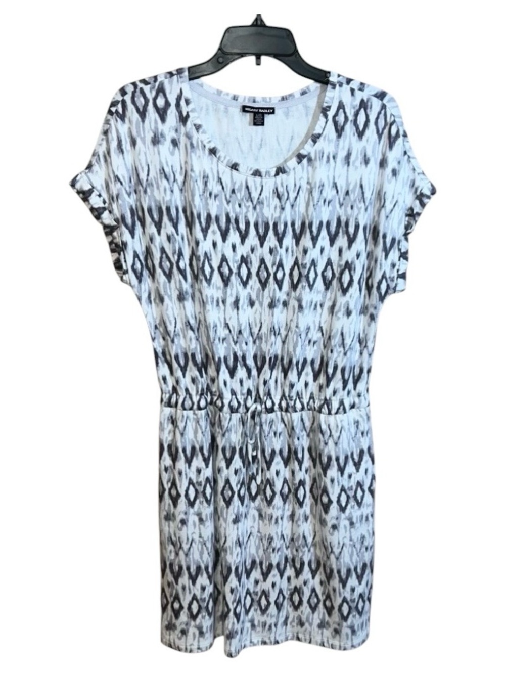 Hilary Radley Sleeveless Dress Women’s L White Grey